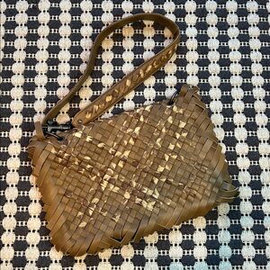 Bottega Veneta Beige Nappa Intrecciato Shoulder Bag